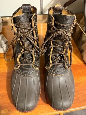 L.L. Bean Brown and Black Duck Boots